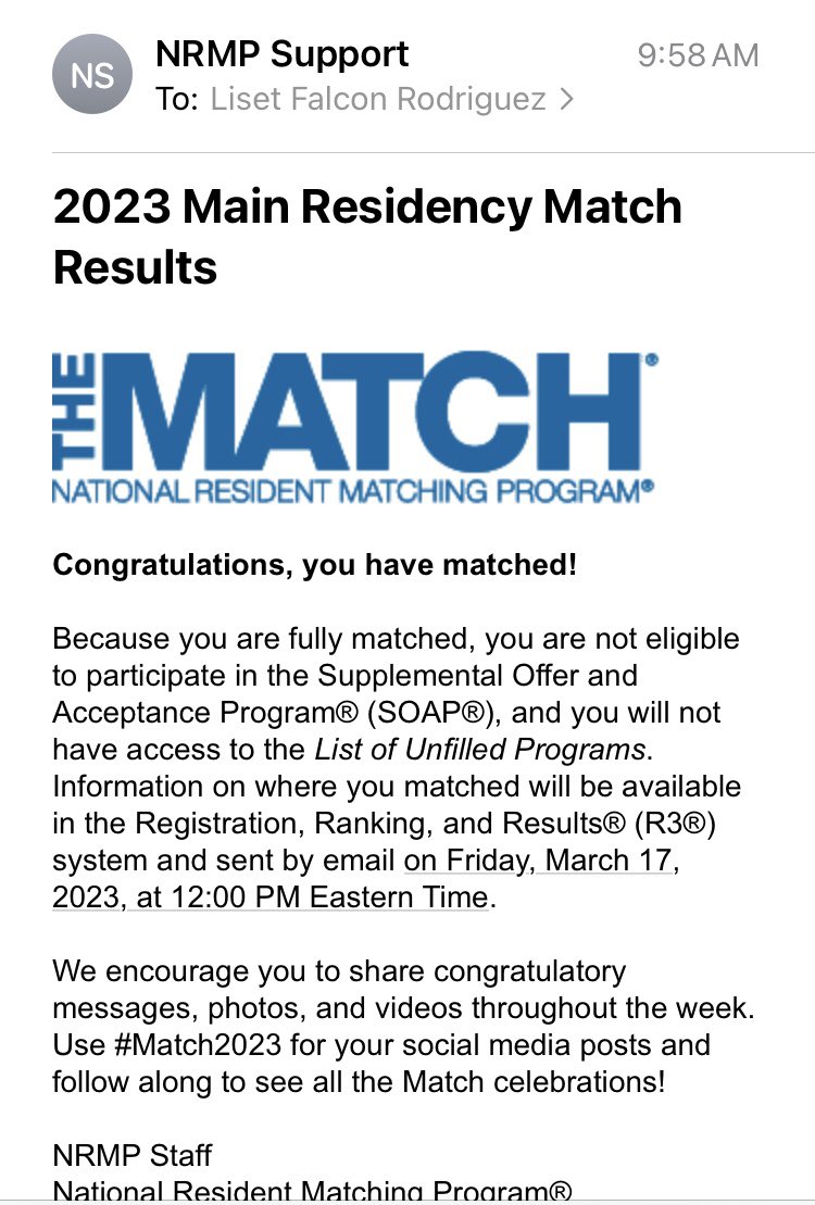 Absolutely surreal…I’m going to be an anesthesiologist!!! 😭🙌🏽

All made possible by the unconditional support of family, friends, mentors, and many others. It does take a village! #Match2023 <a href="/FutureAnesRes/">FutureAnesRes</a> <a href="/LatinasInMed/">#LatinasInMedicine</a> #MedTwitter