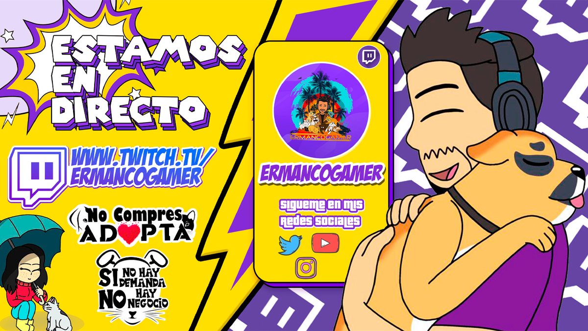 ermancogamer's tweet photo. 🙋‍♂️Hellouda, stream importante 🙋‍♀️🐶❤️😺

✅Charla cortita/No es un adios, es un hasta luego...

https://t.co/4vEJDhjJ4K https://t.co/5iLDdLvUQg