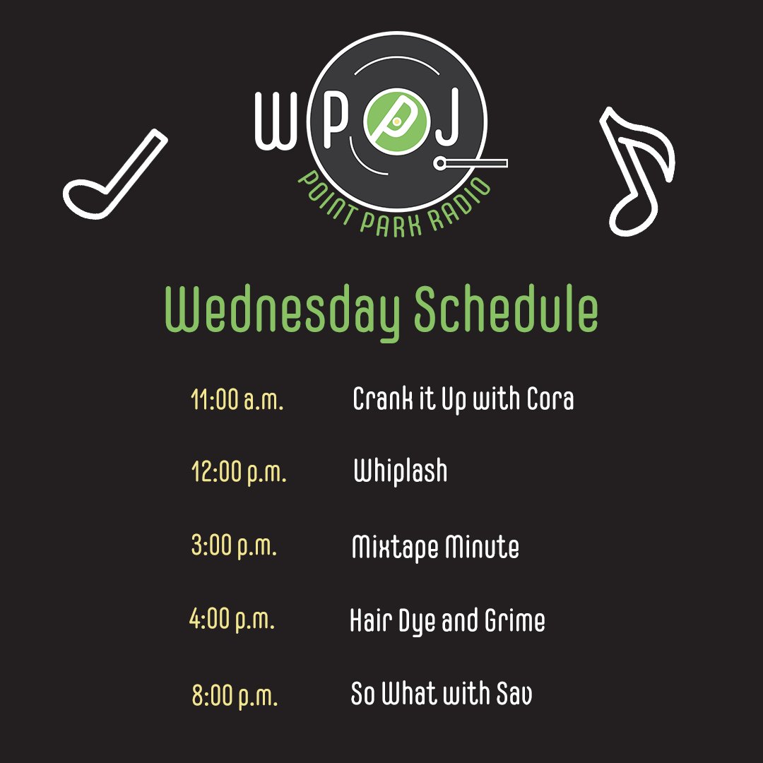 WPPJRadio's tweet photo. New schedule for the new semester:
(1/2) https://t.co/YmLdhiZGJM
