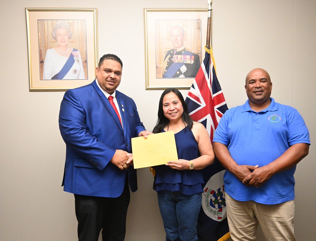 Minister Jay Ebanks and President of the Agricultural Society George Smith recently presented prizes to some of the 2023 Agriculture Show raffle winners.