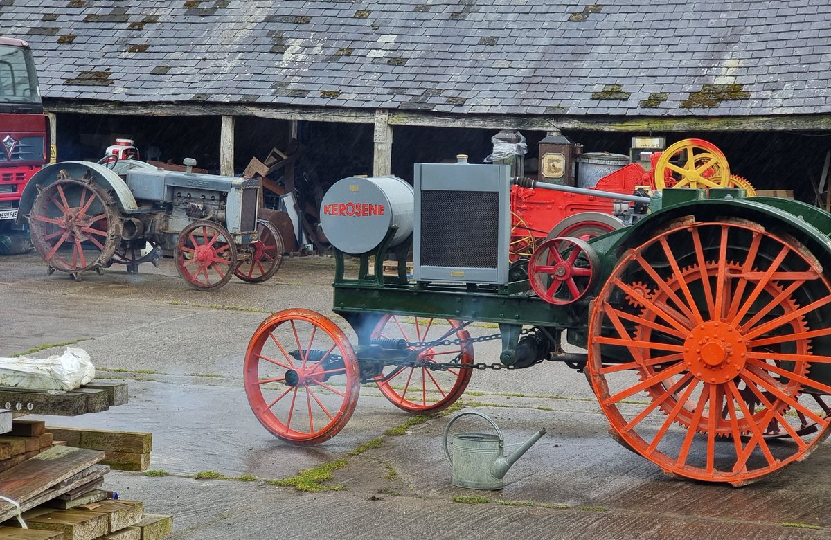 First run of the year for a few tractors in the family collection last week including our 1915 Overtime. This week I'm back painting vintage petrol pumps for customers (and generally hoping all goes in favour of farming stalwart <a href="/JeremyClarkson/">Jeremy Clarkson</a> tomorrow.)