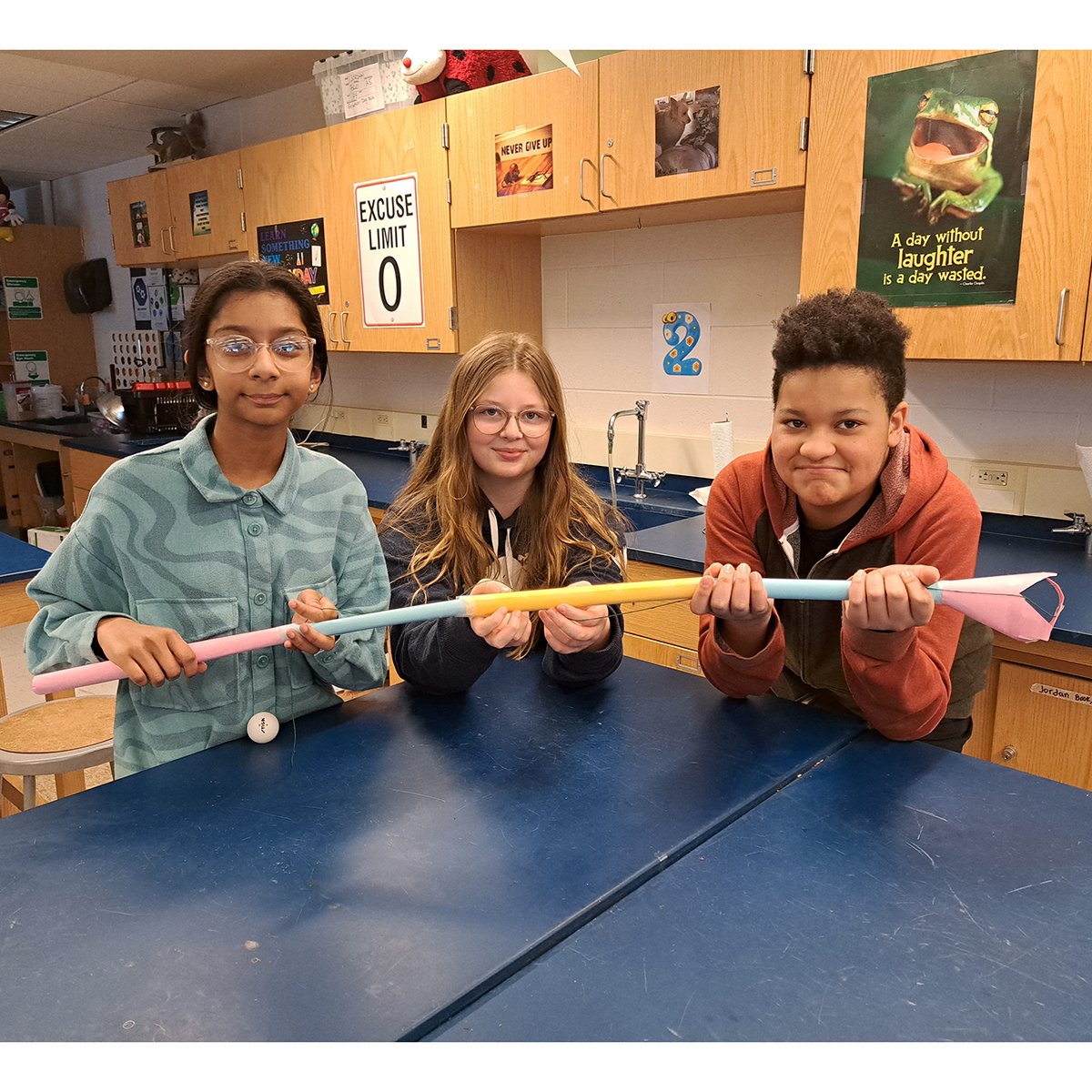 ScienceBuddies's tweet photo. How far away will your device be able to pick up a ping pong ball &amp; return it to the start? 

#PingPongPickupChallenge closes 3/19/23

Pictured, Team TSE
#ScienceBuddiesEngineeringChallenge rules/entry information: https://t.co/wFPIU8FwIY

#STEM https://t.co/tvB36mRycr