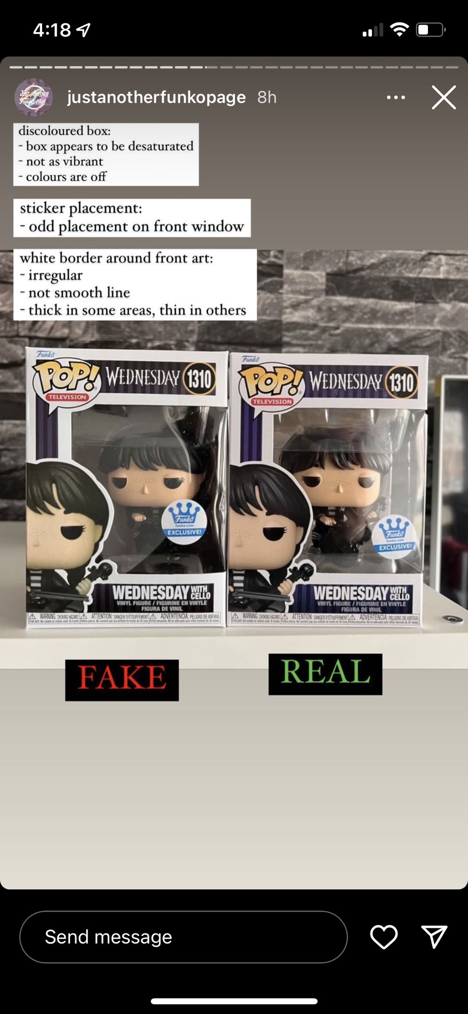 Comparisons of all fakes by Funko POP! Wednesday + Bonus 