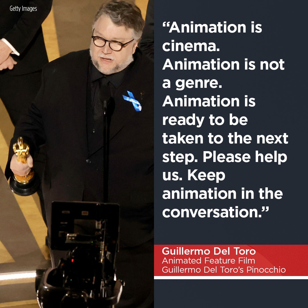 We wholeheartedly agree with the legendary Guillermo del Toro. Animation is cinema that fuels our hearts and minds. It inspires us and makes us feel just as deeply as other genres of entertainment. Beautifully said!