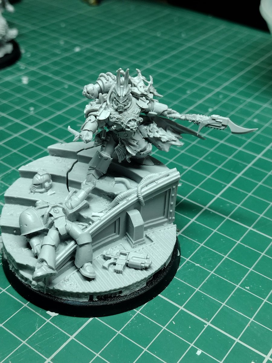 Khazrack's tweet photo. Finished Sevatar - First Captain of the Night Lords #nightlords30k #ageofdarkness #Warhammer30k #horusheresy https://t.co/AJBclgHtAI