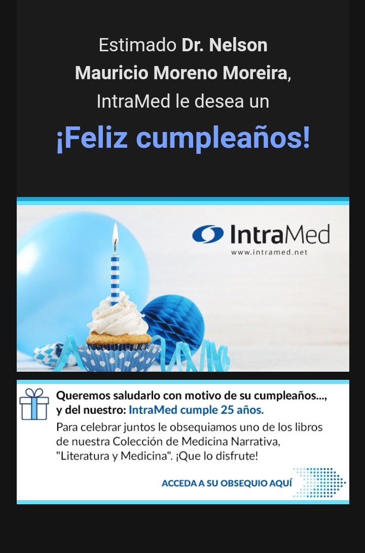 MauMoreen's tweet image. Gracias #Intramed 🤗 ¡Feliz cumpleaños también! 🎂