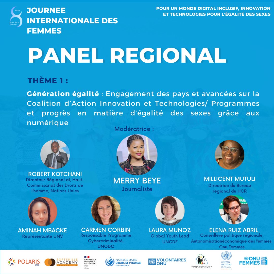 BintouMariamT's tweet photo. Participez demain à 1 échange avec les chefs d'agences d'@OnuSenegal et les experts lors lors d'une rencontre entre jeunes et décideurs. Comment impliquer plus de filles dans le numérique &la tech ? Inscrivez-vous https://t.co/NJgGsA0iAx
#EllesDigitales #SheIsTechWCA #JIF2023 https://t.co/1xUF6ROOwG