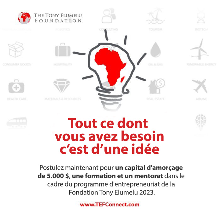 UBACongo's tweet photo. Vous avez une idée de projet qui vous trotte dans la tête? Inscrivez-vous dès à présent à l’édition 2023 du programme d'entrepreneuriat de la Fondation Tony Elumelu #TEF2023 sur https://t.co/evoEFbI6jN

#EmpoweredByTEF #UBA4AfricanEntrepreneurs #TEFConnect #AfricasGlobalBank https://t.co/42G6YyCYO5