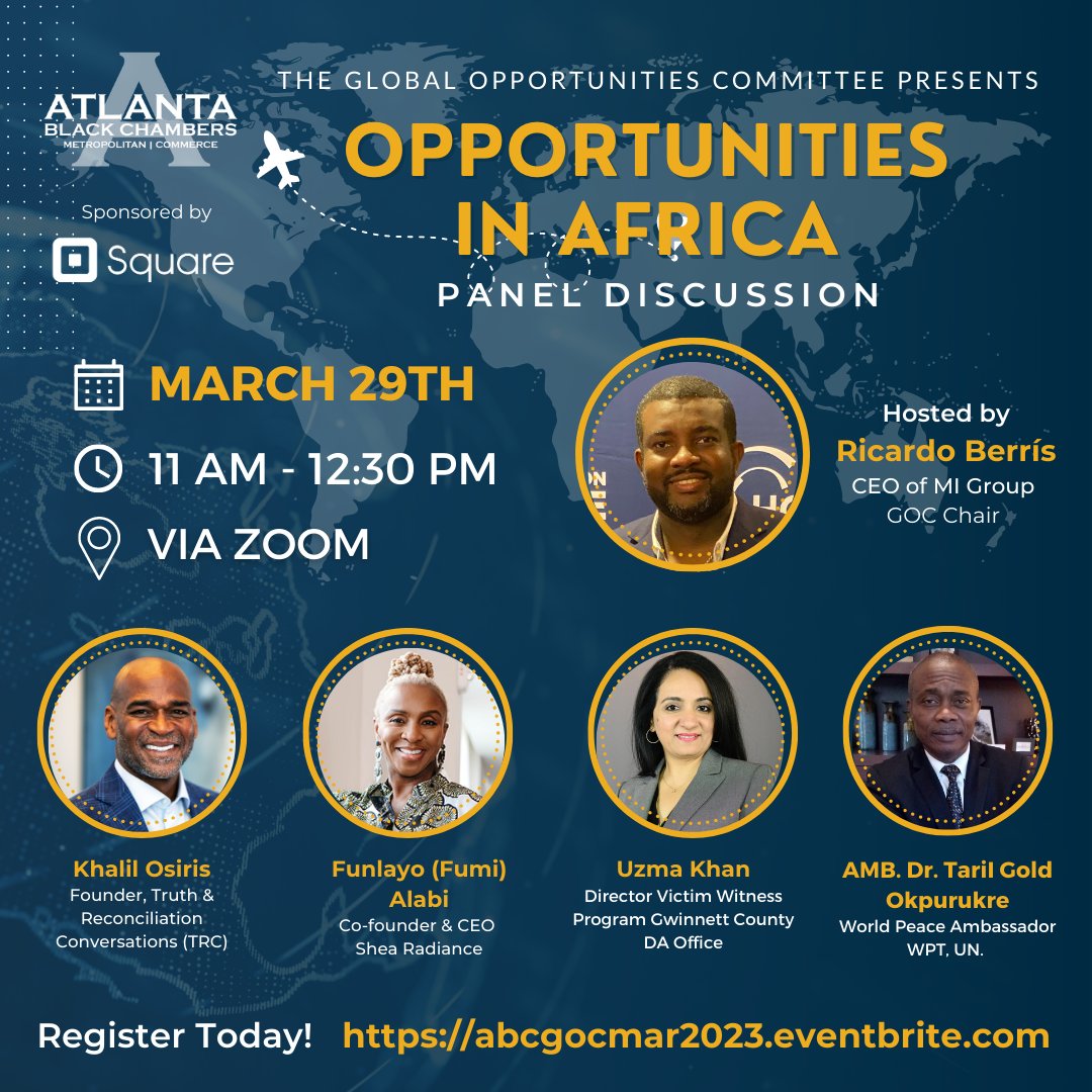 ATLblackchamber's tweet photo. Join us: Wed, March 29, 2023, 11:00 AM – 12:30 PM EDT https://t.co/38XJFphKGR