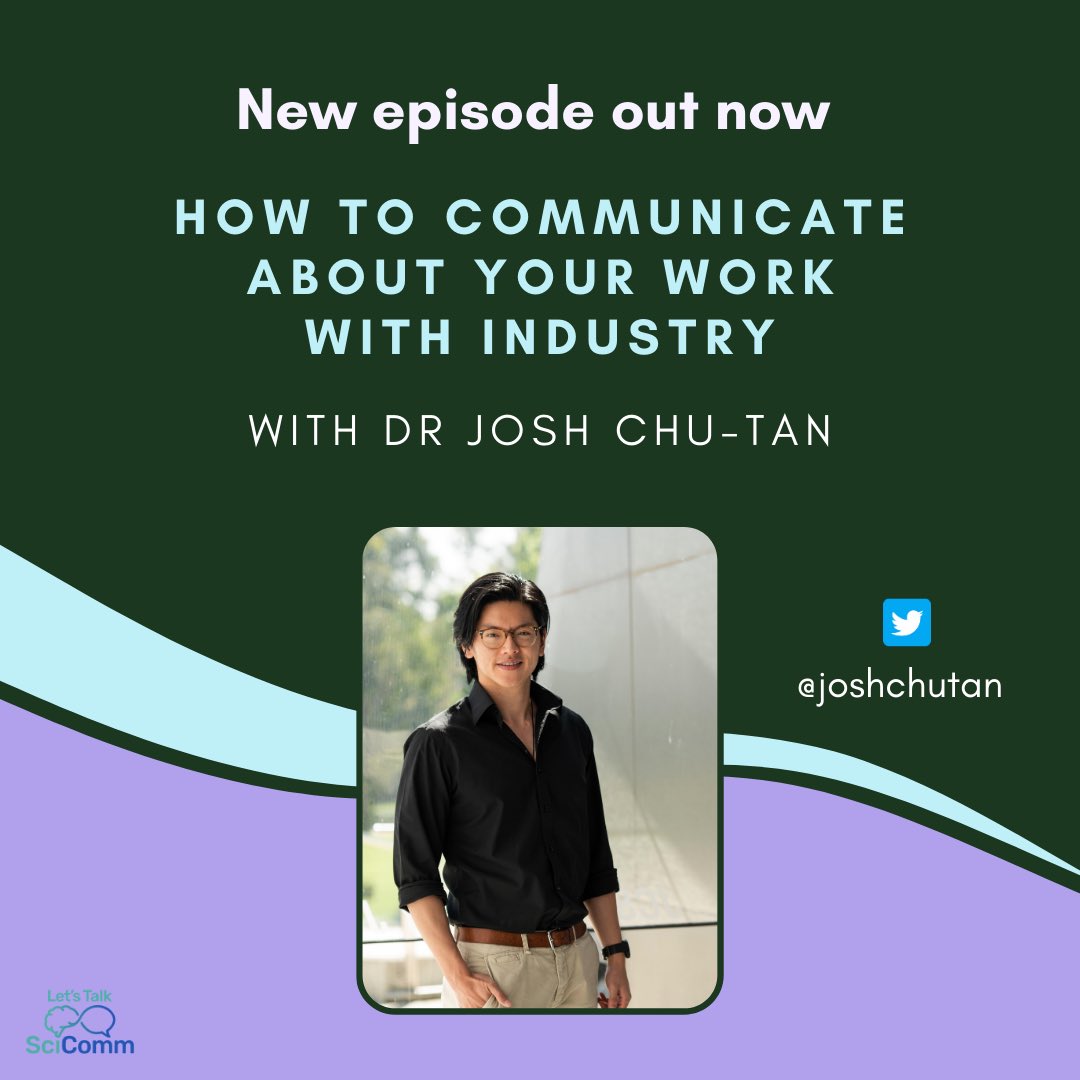 LetsTalkSciComm's tweet photo. 🚨🚨 New episode out today.

We had the great pleasure of talking with @TEDx speaker &amp; #scicomm guru @joshchutan about his wide-ranging career and his many useful insights into how to communicate effectively about STEM in an industry space. 

Listen now! 

https://t.co/GCM5okJ9gv https://t.co/a88Gd8Ojj2