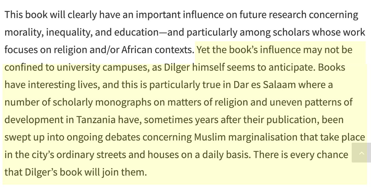 h_dilger's tweet photo. Thanks so much to @kirby_benjamin for his thorough review of Learning Morality, Inequalities &amp; Faith in the Anthropology Book Forum! 👇
I couldn't resist posting this beautiful closing paragraph from his review - a prospect both exciting &amp; intimidating
@AfricaIai https://t.co/tp6GGOoZzp