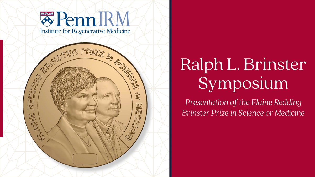 Join us online for the 2nd Annual Ralph L. Brinster Symposium & Elaine Redding Brinster Prize 9 AM, March 15, 2023 bit.ly/3T9uz6J