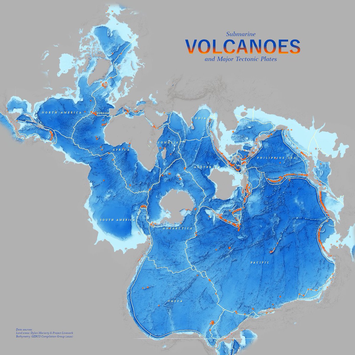 Another fun #cartomooc excersice: Playing with the spilhaus projection