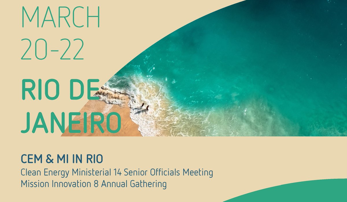 OLACDEORG's tweet photo. ✅ #CEMinBrazil Del 20 al 22 de marzo, se realizará en Río de Janeiro, la CEM Senior Official´s Meeting de @CEMSecretariat, que reunirá a altos funcionarios y la comunidad #CEM para identificar y promover acciones prácticas de #energíalimpia
@Minas_Energia
#CleanEnergyAction https://t.co/gPch01JZ1D