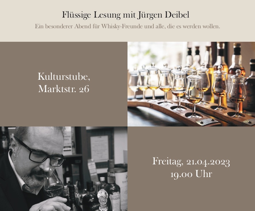 “Flüssige Lesung” und Tasting mit dem Whisky-Spezialisten Jürgen Deibel in der Duderstädter Kulturstube
#clanyseichsfeldblog #duderstadt #kulturstube #whiskylesung 
buff.ly/42dhywP