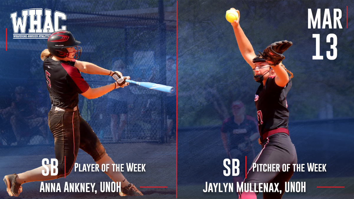 UNOH's Ankney and Mullenax Sweep Softball Honors
whac.net/x/2x912