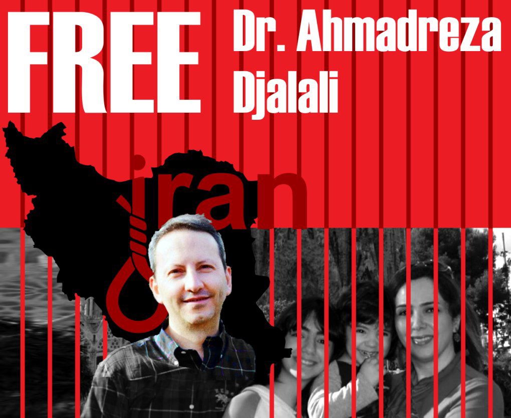 Free_Djalali's tweet image. After 7 years of torture, Dr. Ahmadreza Djalali is being threatened to be executed soon! More than 2500 nights wondering if he will make it to tomorrow. It is not fair to be neutral about fate of an innocent hostage, be the voice of #AhmadrezaDjalali @hadjalahbib @TobiasBillstrom