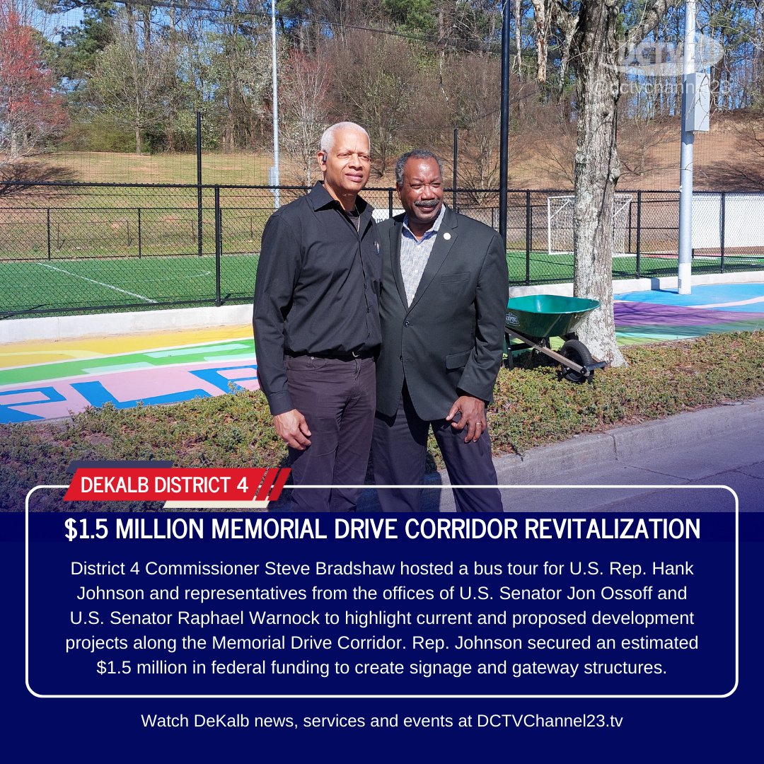 (1/2) District 4 Commissioner Steve Bradshaw hosted a bus tour for U.S. Rep. Hank Johnson and representatives from the offices of U.S. Senators Jon Ossoff and Raphael Warnock to highlight current and proposed development projects along the Memorial Drive Corridor. (cont.) https://t.co/m2RWyTxlSJ