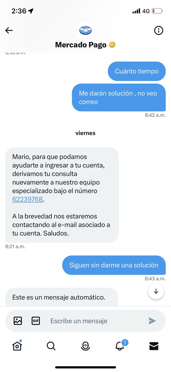 Rolama's tweet photo. @mercadopago Ya lo hice y lo mismo sin solución , terrible servicio https://t.co/vpWEKpLNCe