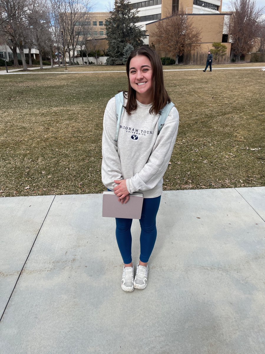 howes_anne's tweet image. Laura Neuhaus, BYU freshman, said “The first semester I didn’t study and it worked out for me fine enough, but I realized this semester my classes are harder.” Neuhaus said this semester she’s been making flash cards and then studying them while walking on treadmill.  #COMMS321