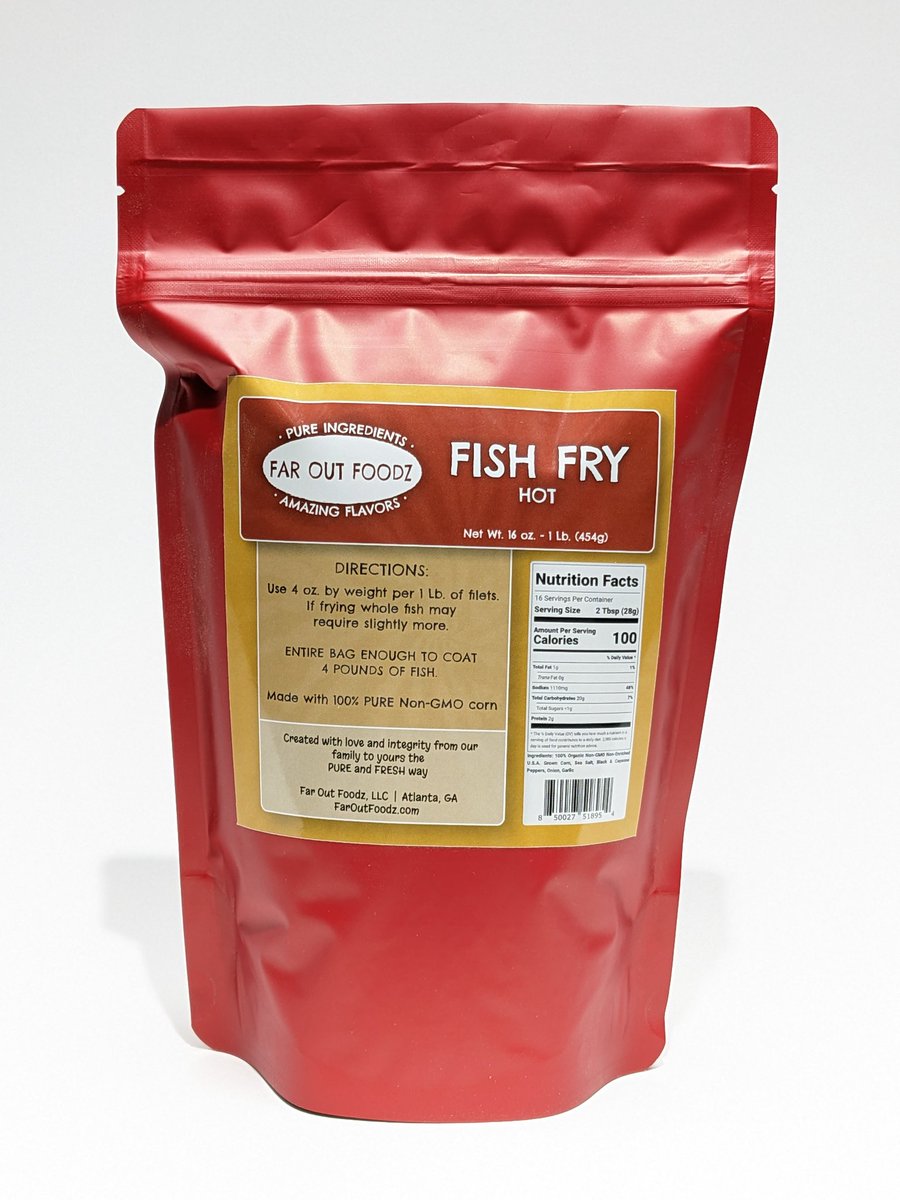 FarOutFoodz's tweet photo. 🚨NEW PRODUCT🚨

#FishFry is here! 100% #organic #NonGMO Non-enriched USA-grown corn. We only add sea salt, peppers, onion &amp; garlic.

Available Mild or HOT 🥵🔥

https://t.co/FoFg7AxMoB https://t.co/mRbi3QwL4I