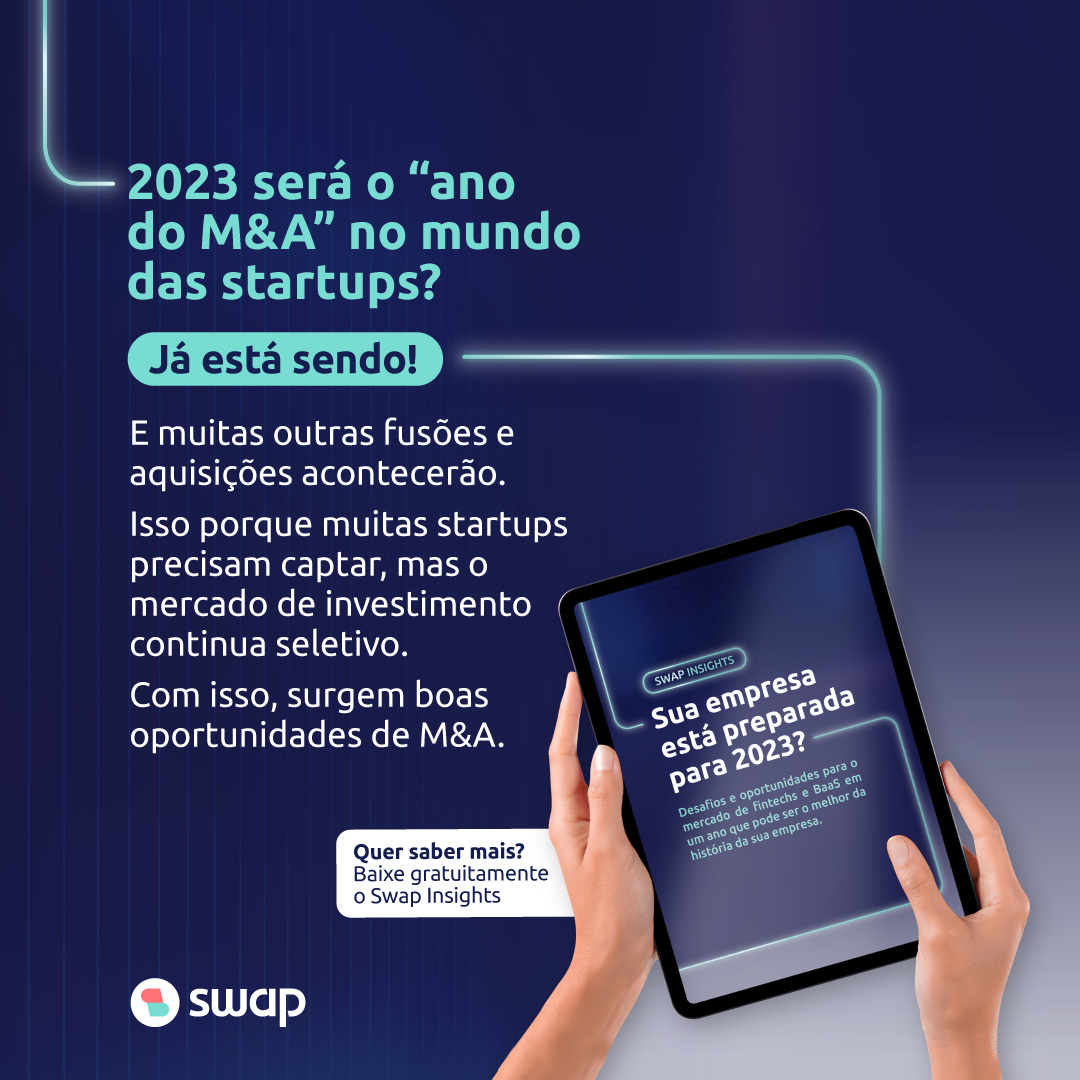 swap_financial's tweet image. Sim, já estamos vendo várias notícias de fusões e aquisições (M&amp;amp;A) e veremos muito mais ao longo do ano.
Baixe gratuitamente a primeira edição do Swap Insights para saber mais o que esperar de 2023: bit.ly/3JBYZLx