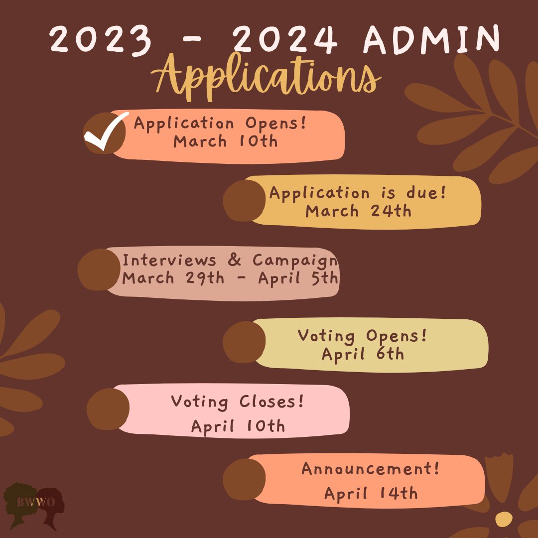 texasbwwo's tweet photo. It’s finally time!! Make sure to submit your application to become a BWWO admin by NEXT Friday ‼️ Can’t wait to hear about how you all want to further contribute! 🤎 🖤 #texasbwwo #becausewematter https://t.co/kBGSaOEPrE