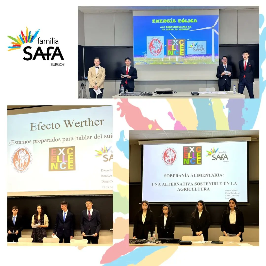 SafaBurgos's tweet photo. Este fin de semana hemos asistido a las defensas de los trabajos @ExcellenceBU que presentamos este año desde el colegio. 
Gran trabajo de los alumnos que han representado al colegio de forma excepcional. 🤗🤗. 

#familiasafa 
#unlugardondesoñar 
#excellence
#safaburgos https://t.co/vbGzyDR1XJ