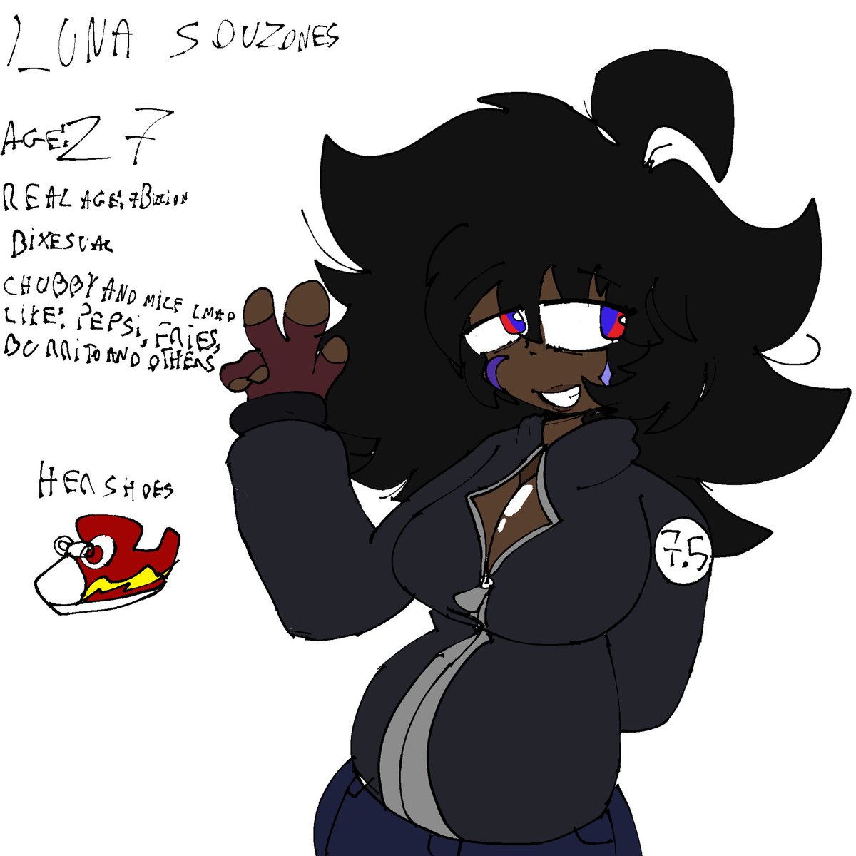 NeedleRing's tweet image. The new reference of my oc Luna! Well I hope you guys like it
