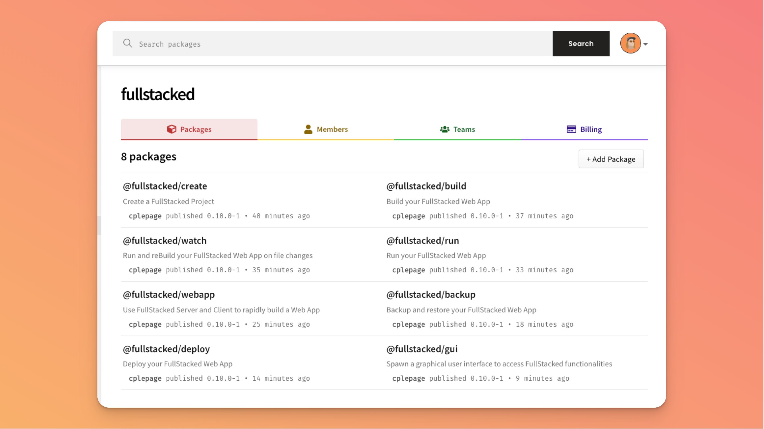 npm packages