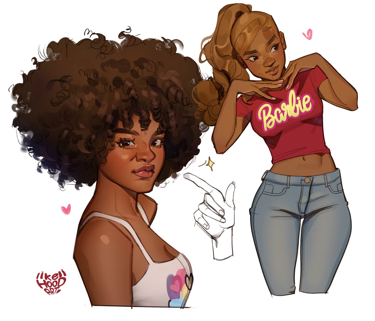 Curly hair practice! ・°♡