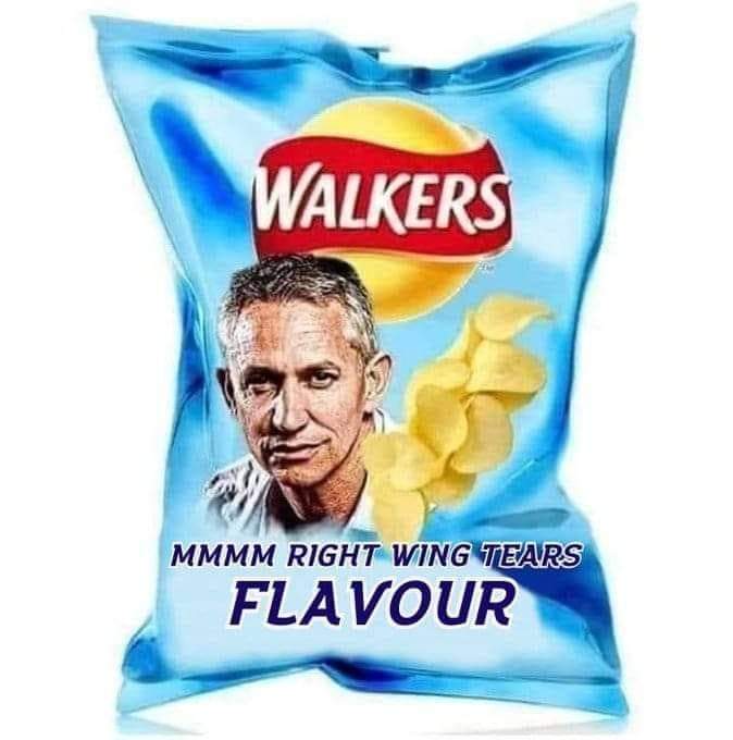 Delicious flavour. Many right wing tears.....#GarylinekerSpeaksForMe #GaryLinekerIsRight