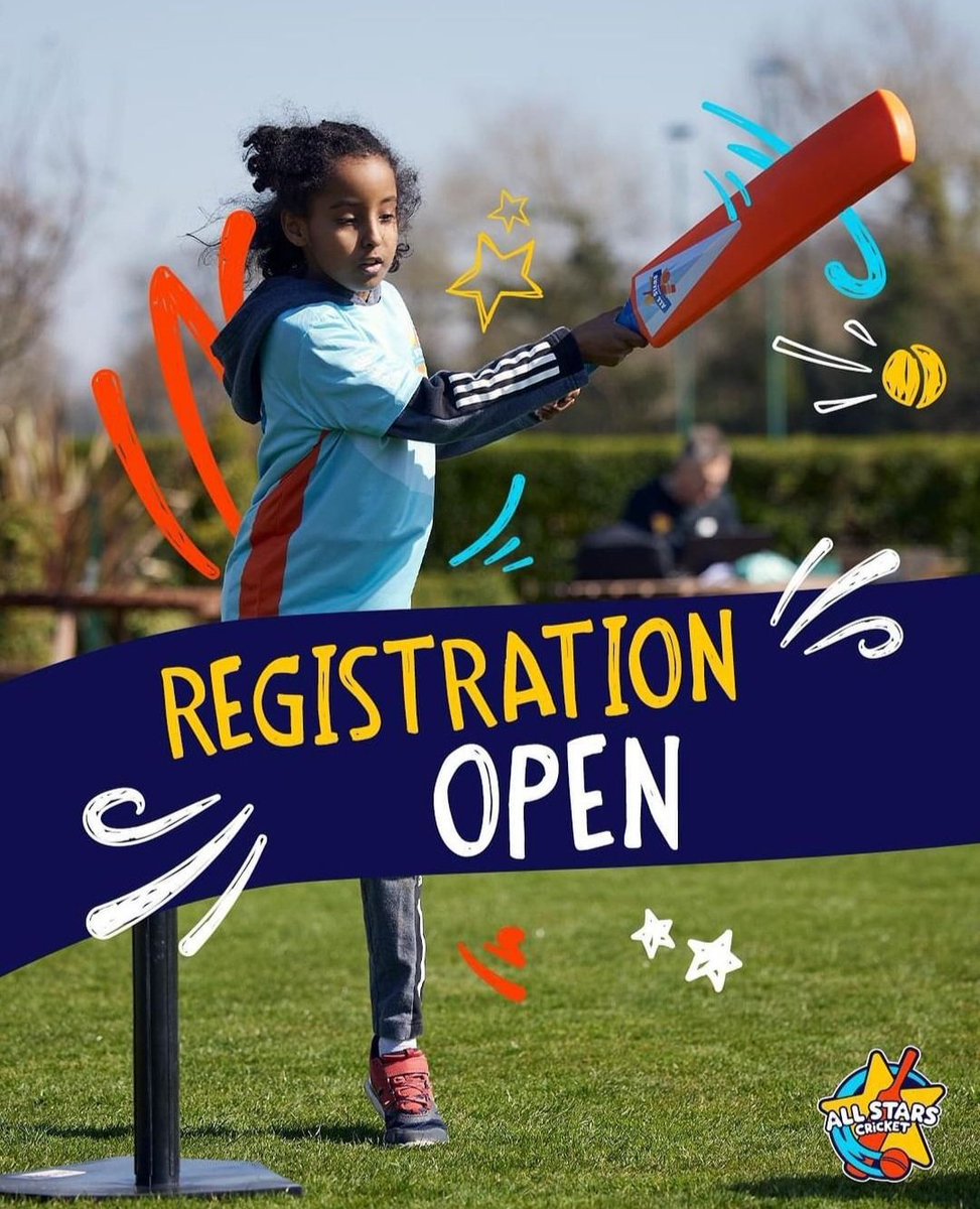 All Stars registration is now open, Forton CC are running an 8 week programme starting 3rd June 2023 10am-11am follow ecb.clubspark.uk/AllStars/Cours… to sign up #fortonfamily #allstarscricket