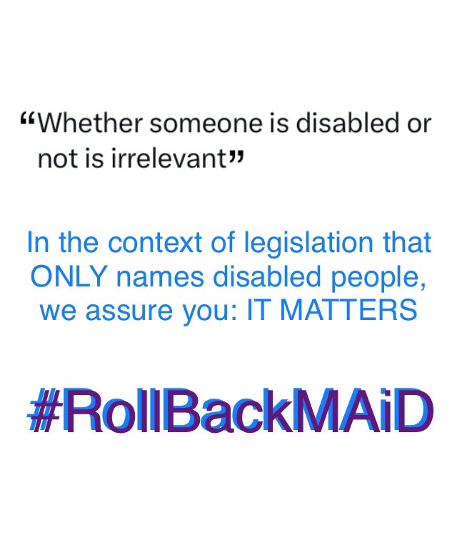 teribellart's tweet photo. Hi, unfriendly reminder that this is about our lives, and deaths, as disabled people: it’s relevant every fkn time.
#AbleismKills
#RollBackMAiD & roll out supports, ramps, fragrance-free #Access of all stripes
Disabled peoples 📌tweets, including ours: await your 💸/rt, thx 💜 https://t.co/X7ocCZHFTu