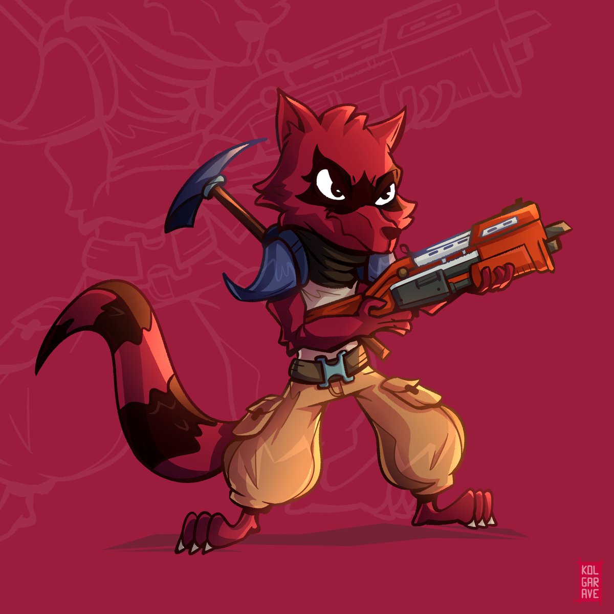 kolgarave's tweet photo. I feel like it's time to start posting again. E-sports team mascot commission. 
#digitalart #conceptart #characterdesign #illustration   #stylized #mascot #Commission https://t.co/kGnOblRmHH