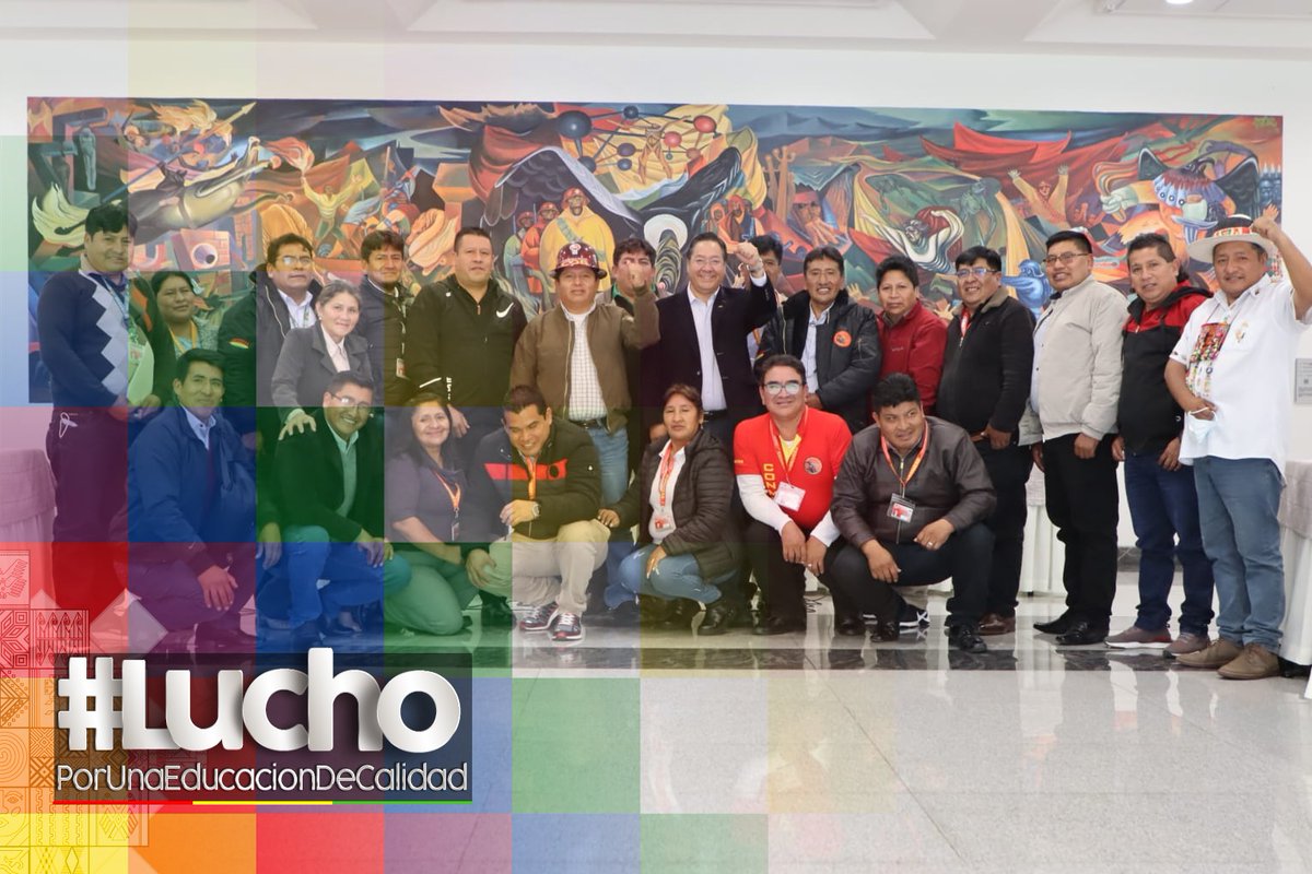 eloinex's tweet photo. #LuchoPorUnaEducacionDeCalidad
Se sostuvo una importante reunión con las hermanas y hermanos de la Confederación Nacional de Maestros de Educación Rural de #Bolivia. el compromiso es consolidar una #EducaciónDeCalidad para nuestra niñez y juventud. ¡La unidad es el camino! https://t.co/QreOvgPuuH