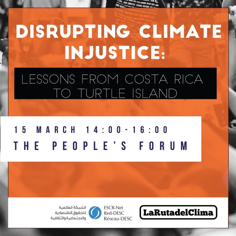 Dialogue on #climatejustice and #lossanddamages. Costa Rican climate activist and researchers will share the experiences advocating for climate reparations and demanding responsibility from historical polluters.
🗓️March 15, 2023 
⏲️14:00 – 16:00  GMT-5
📍The People’s Forum