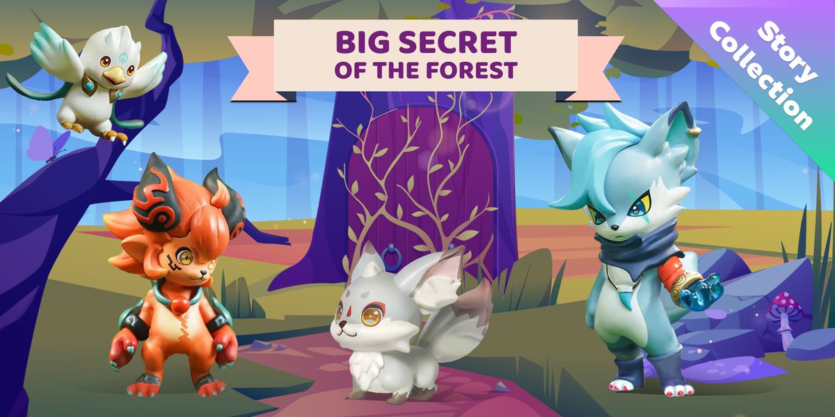 ArcademyGame's tweet photo. The new story collection is out 🤩 

"Big Secret of the Forest" 🌳 

This magical collection includes 4 virtual figures of enchanting animals 🦊🐱🦉🦔

Collect them all and get a HUGE reward:
➕ 600 arcoins 💰 Plus an extra 
➕ 200 arcoins per each hero 🤑 
#clawmachines #gaming https://t.co/IkpqfGugwi