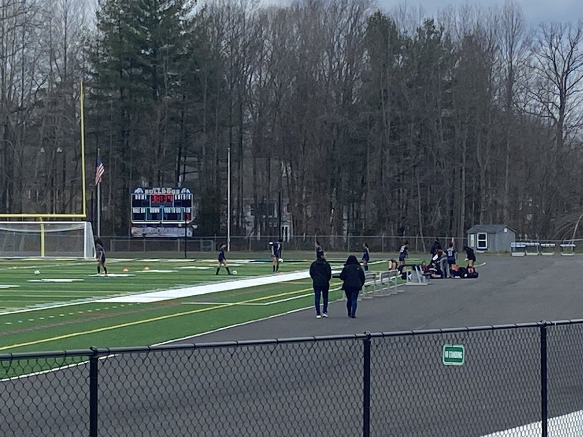 CDHyltonBooster's tweet photo. Girls Varsity Soccer Team warms up for the first home game of the season, starting at 5:30pm.  Boys Varsity Soccer Team plays at 7:00pm versus Manassas Park.  Come by concessions and get some hot chocolate or coffee to stay warm during the game! https://t.co/CrBhwkUHWI