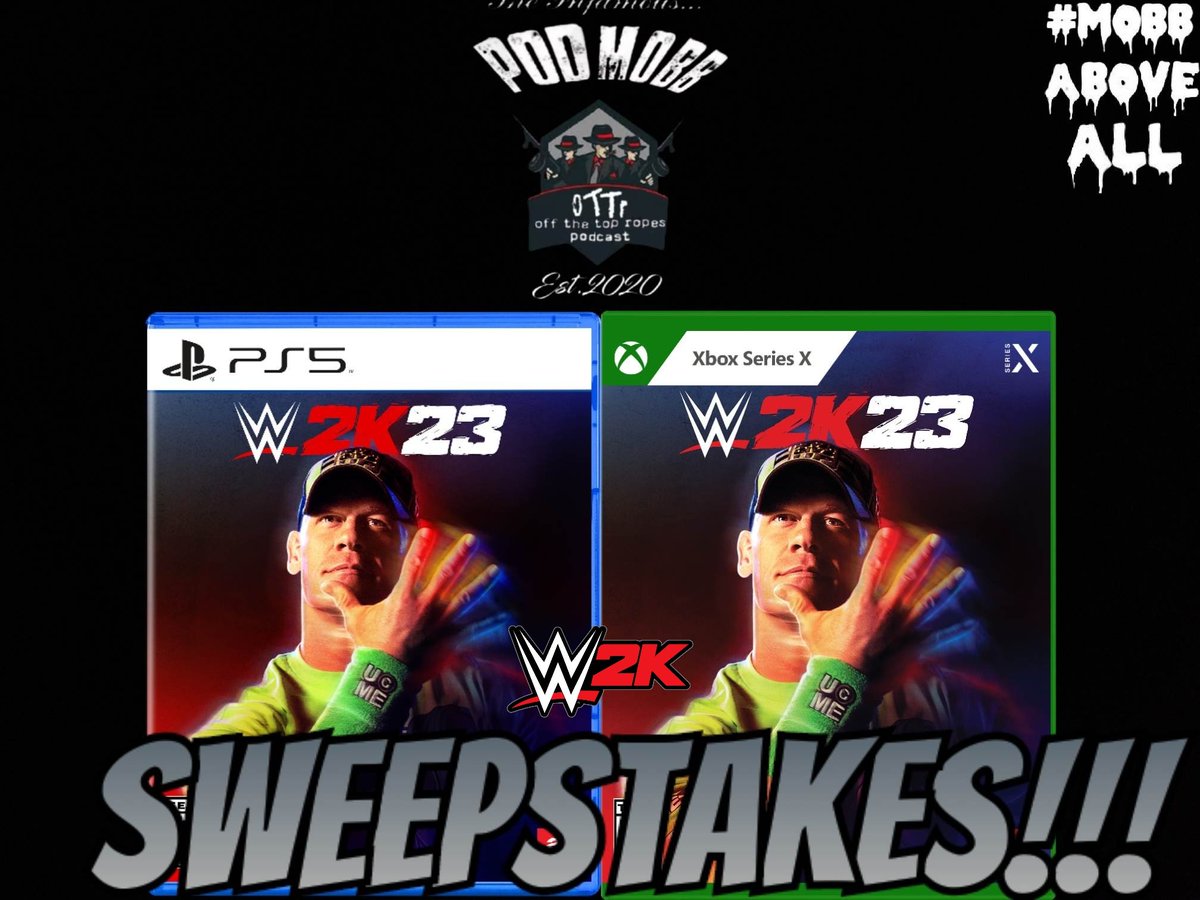 OTTRMobb's tweet photo. 🚨🚨The O.T.T.R WWE2k Sweepstakes is happening NOW🚨🚨 6 contestants will compete this friday on #LastWeekInWrestling DM us for inquires #wwe2k23 #WWE #trivia #Sweepstakes #wrestleUNIVERSE #WrestlingTwitter #WrestlingCommunity #podcast #PS5 #XboxSeriesS https://t.co/DS4EiDKJOl