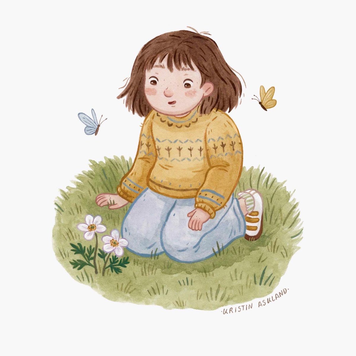 「First blooms of spring 」|Kristin Askland🐌のイラスト