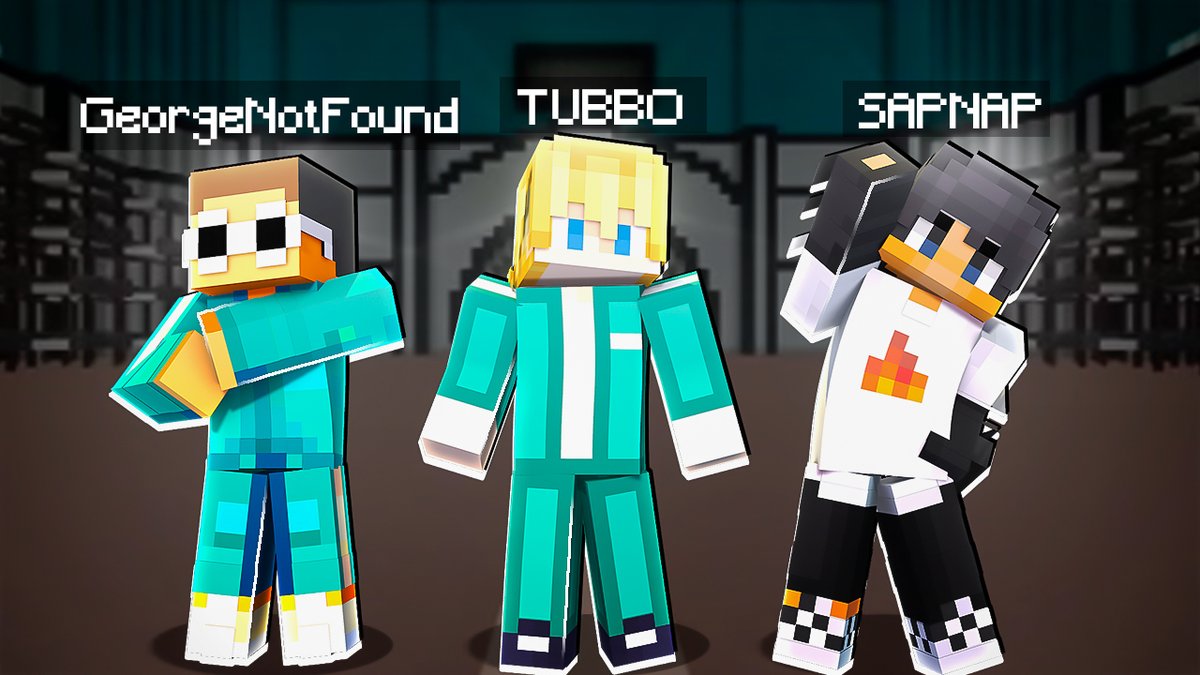 DestokeMC's tweet photo. Fan art for @TubboLive and @GeorgeNotFound @sapnap , sorry I was lazy to do the skin of squid to sapnap xd

#squidgames2 #sapnap #tubbofanart #SquidCraft2fanart #squidcraft https://t.co/inlPiQIJNc
