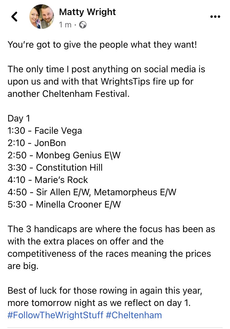 wrightstuff1986's tweet image. #FollowTheWrightStuff #Cheltenham