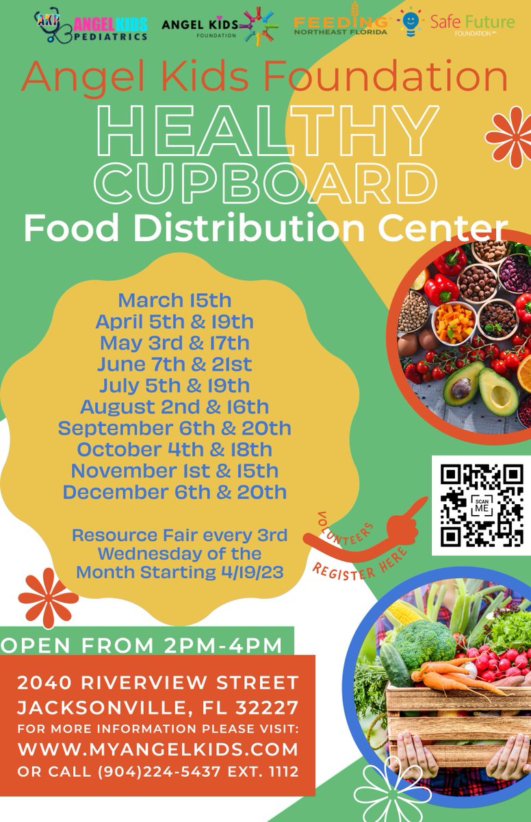 We’re having our Next Food Event this coming Wednesday from 2-4pm. We welcome you and your family, come shop! We have new food choices this week! #Angelkidsfoundation #AKFoundation #Angelkidspeds #FeedingNEFlorida #SafeFutureFoundation #HealthyCupboard