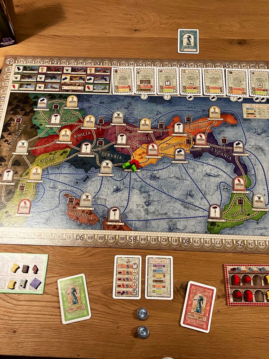 midigonzales's tweet photo. Endlich mal wieder #Concordia von #macGerdts @pdverlag auf dem Tisch. Eins der elegantesten Spiele im Kennerbereich. Love it … https://t.co/C1XRtWCThT