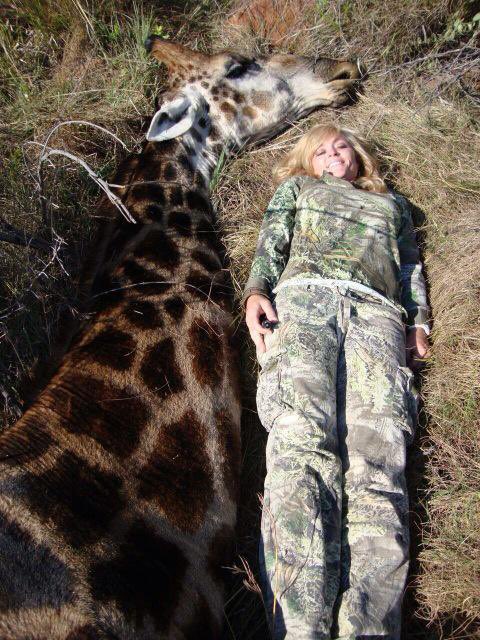 Look at the big smirk on her face! Unarmed animal, had no chance 💔 Where's her humanity?