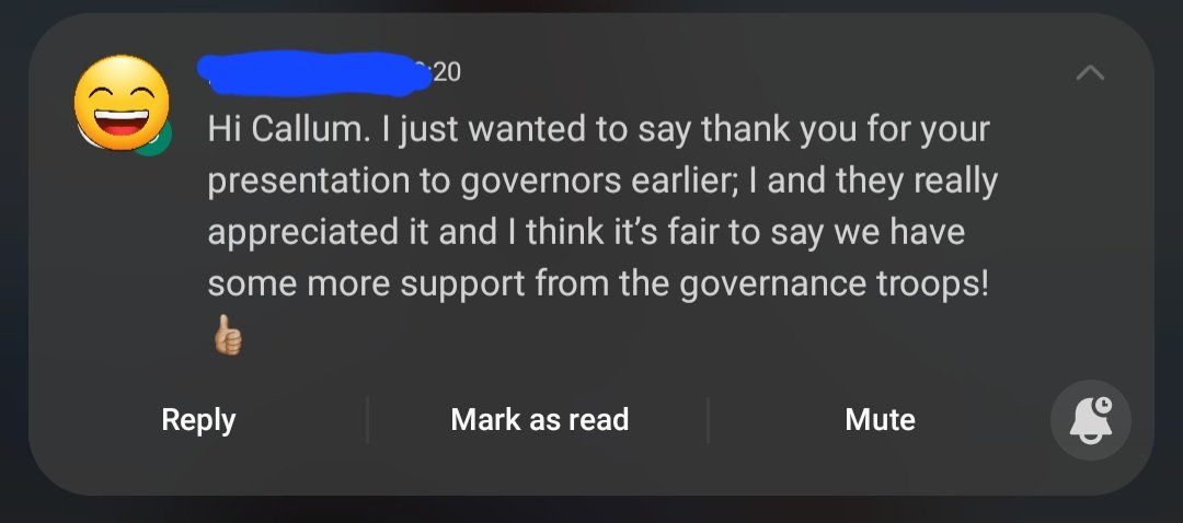 A quick text from my head this evening was really lovely. Wellbeing really can be such a small thing!