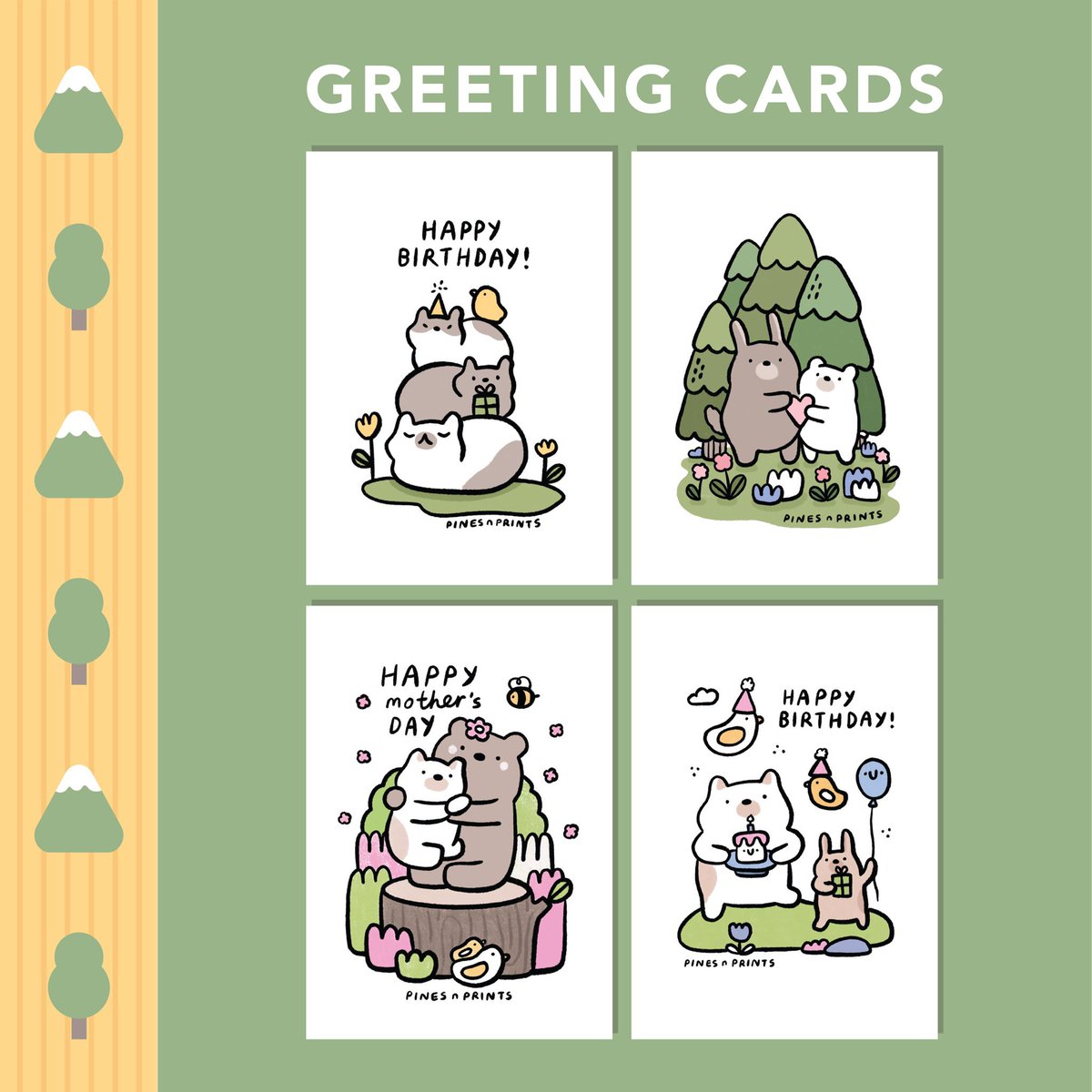 pinesnprints's tweet photo. greeting cards!! they’ll be released in april🔖♥️ https://t.co/XHfVwMmUMF