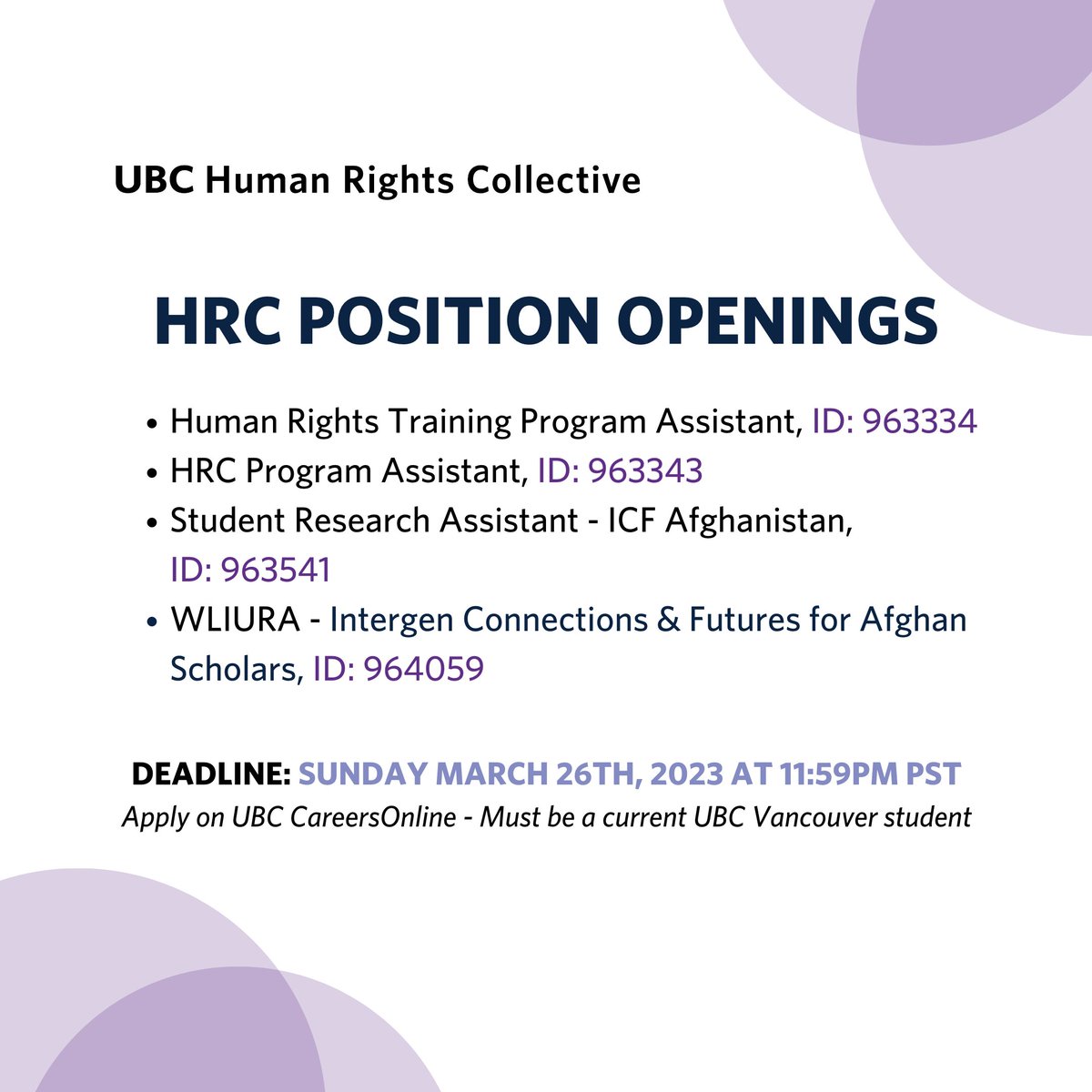 UBC_ORICE's tweet photo. 🔍 Interested in joining a welcoming community-oriented office focused on experiential learning and community engagement? Join the ORICE team! Our summer Worklearn positions for the ORICE and @ubc_hrc are now open! Check out UBC CareersOnline for more info! https://t.co/63dnm3pfKR