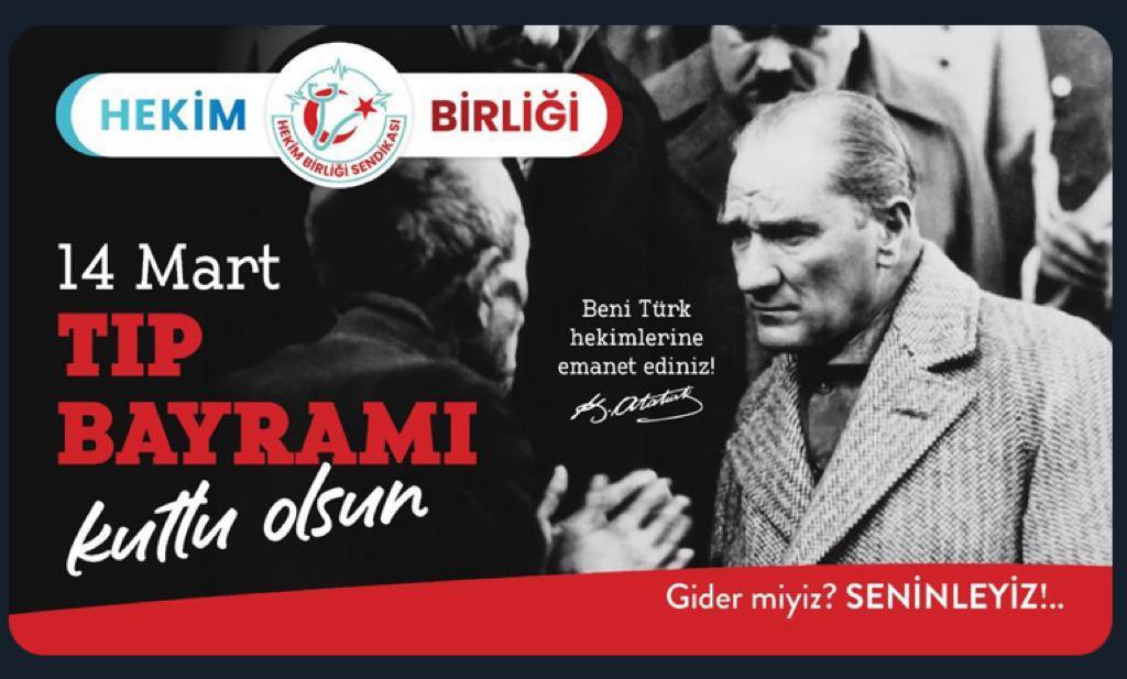 Hekim kardeşlerimin 14 Mart Tıp bayramı kutlu olsun. <a href="/hekim_birligi/">Hekim Birliği</a>